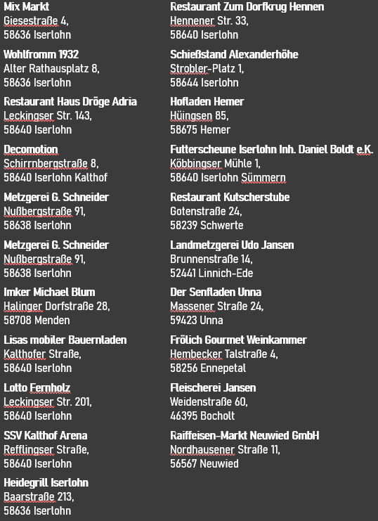 Verkaufsstellen Hier bekommt Ihr Jansens Senf